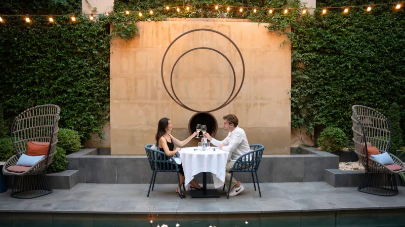 Romantic Dinner on a Covered Terrace for Two in Madrid