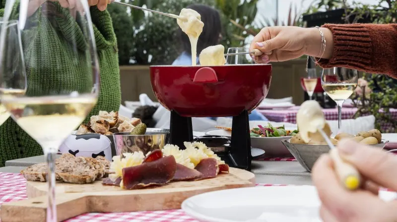Fondue Menu with Rooftop Views