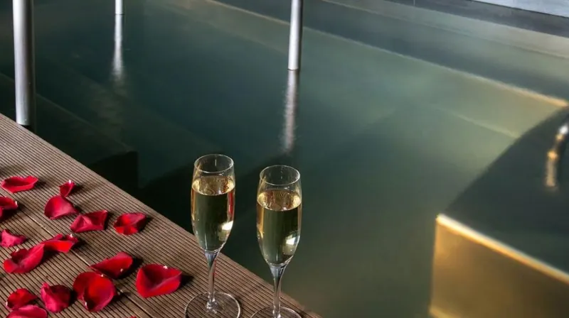 Private Spa with Massage & Bottle of Cava for two