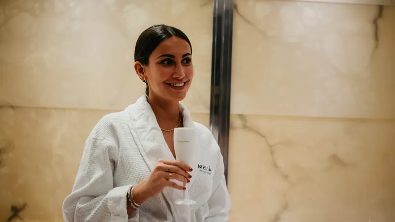 Woman enjoying a spa experience