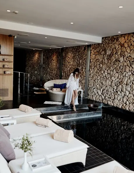 Let him relax in the spa and enjoy a gourmet dinner.